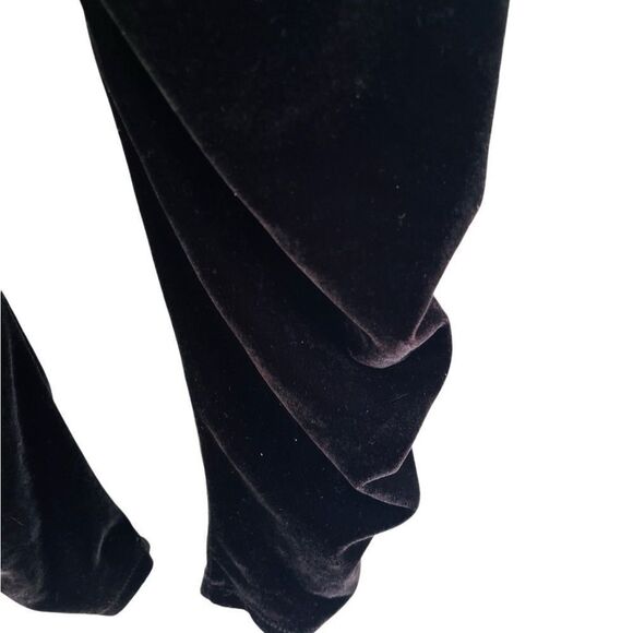 FASHION NOVA Lush Ice black velvet Legging size 1X style ST7227 - Picture 4 of 5